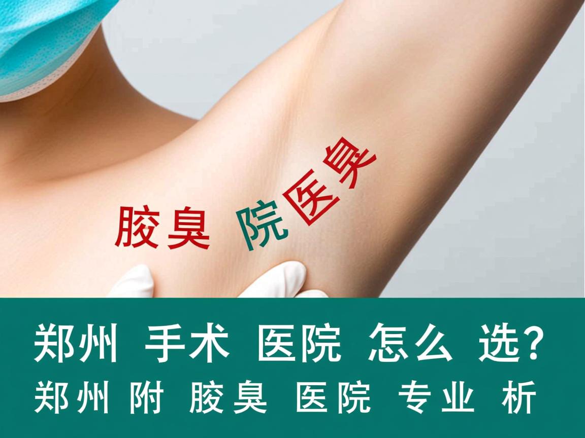 郑州腋臭手术医院怎么选？郑州附医腋臭医院专业解析