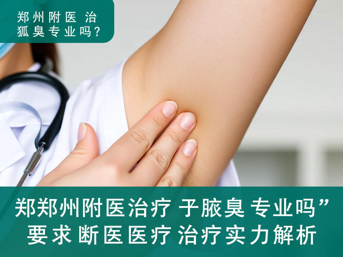 郑州附医治疗狐臭专业吗？郑州附医腋臭治疗实力解析