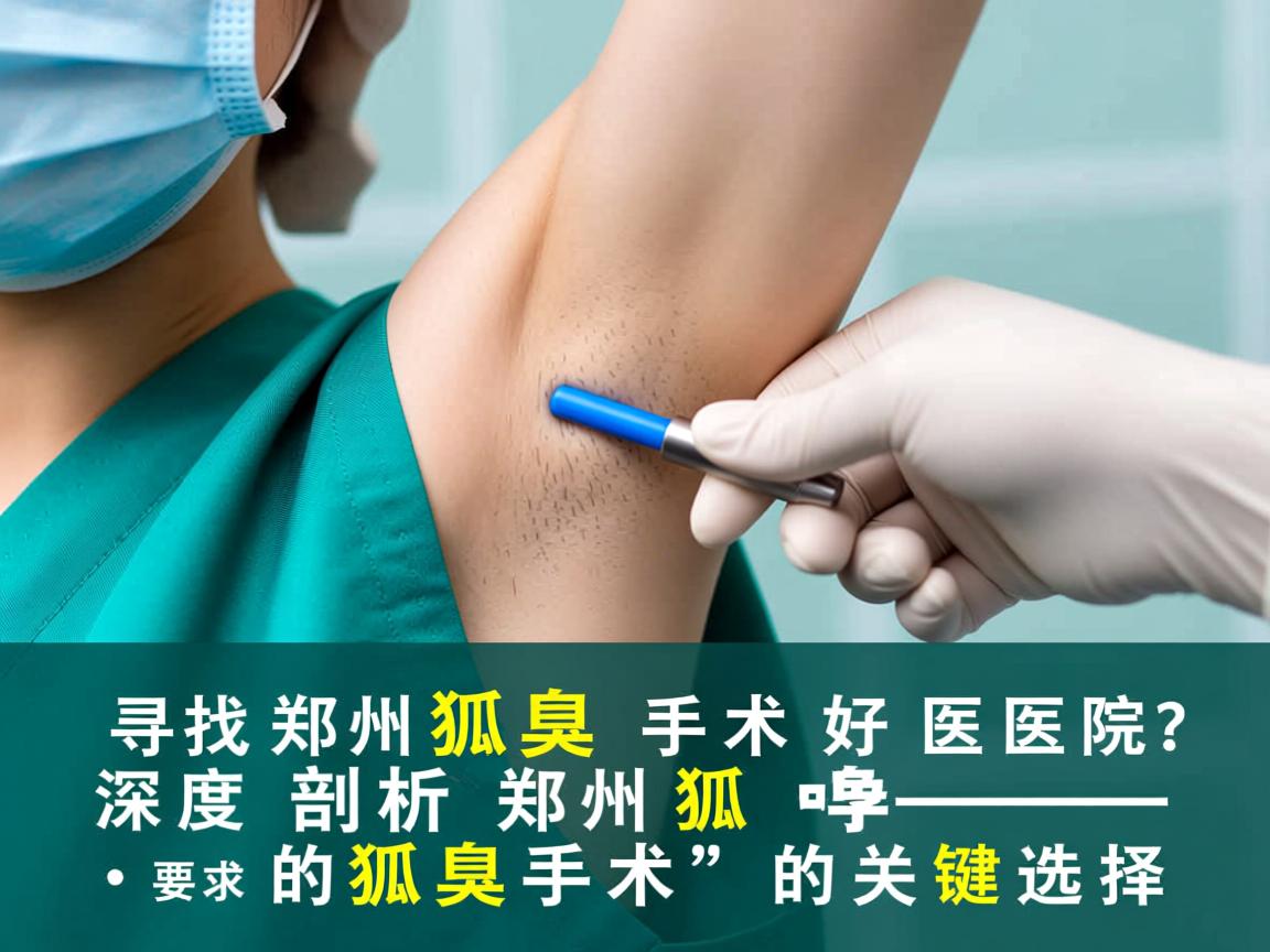 寻找郑州狐臭手术好医院？深度剖析郑州狐臭手术的关键选择