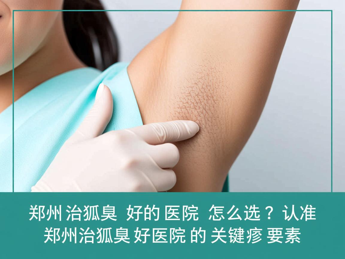 郑州治狐臭好的医院怎么选？认准郑州治狐臭好医院的关键要素