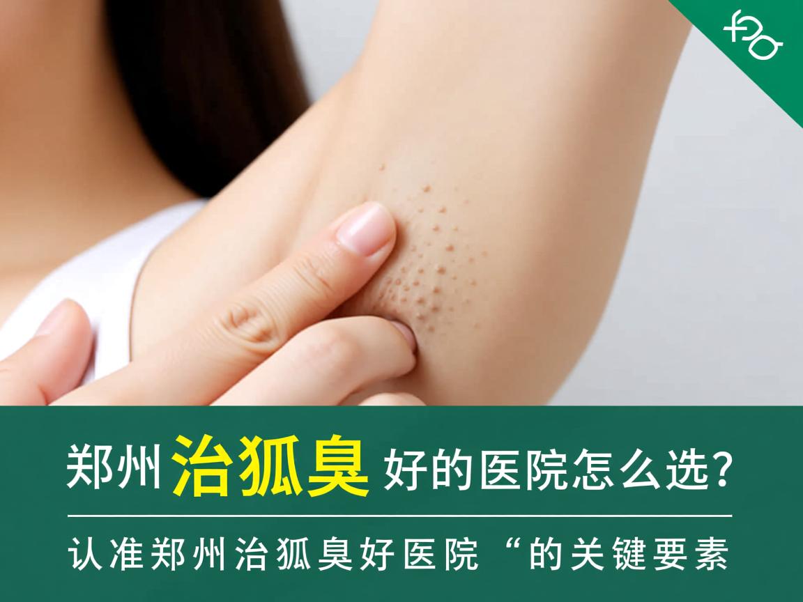 郑州治狐臭好的医院怎么选？认准郑州治狐臭好医院的关键要素