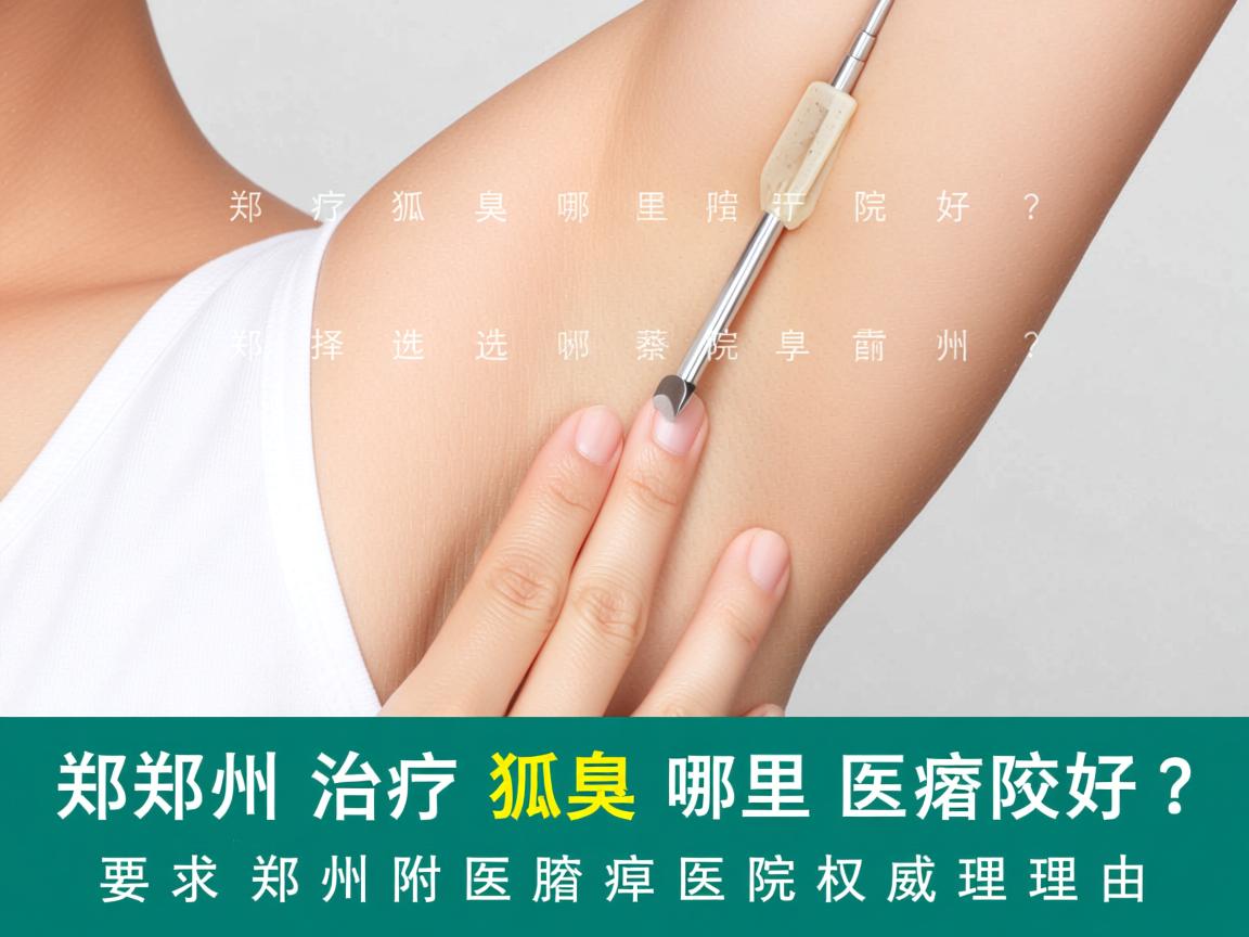 郑州治疗狐臭哪里医院好？选择郑州附医腋臭医院的权威理由