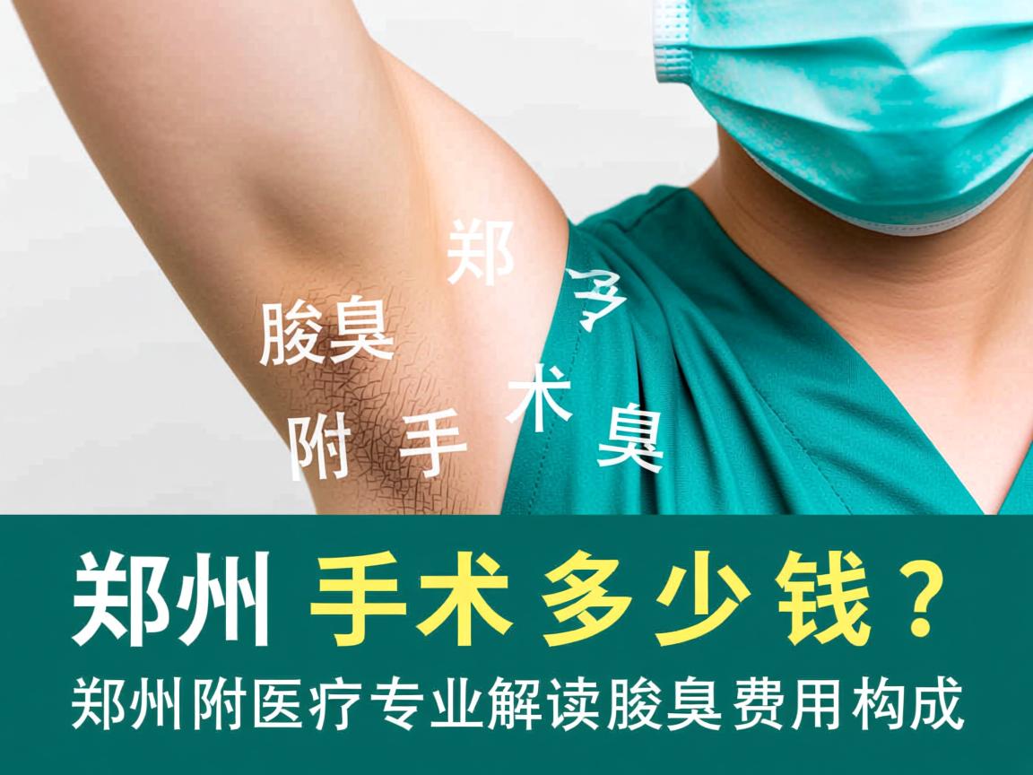 郑州腋臭手术多少钱？郑州附医专业解读腋臭费用构成