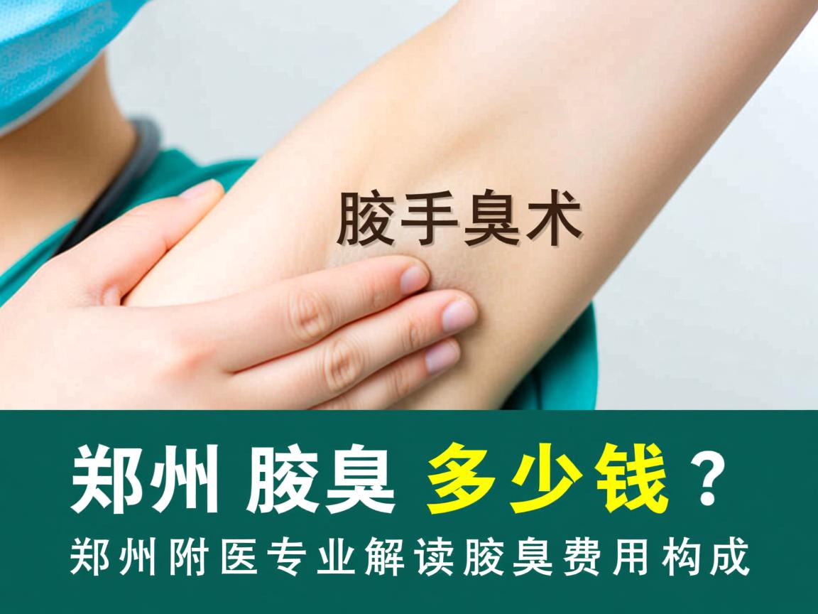 郑州腋臭手术多少钱？郑州附医专业解读腋臭费用构成