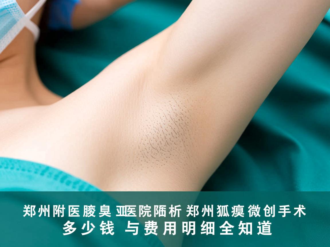 郑州附医腋臭医院解析，郑州狐臭微创手术多少钱与费用明细全知道