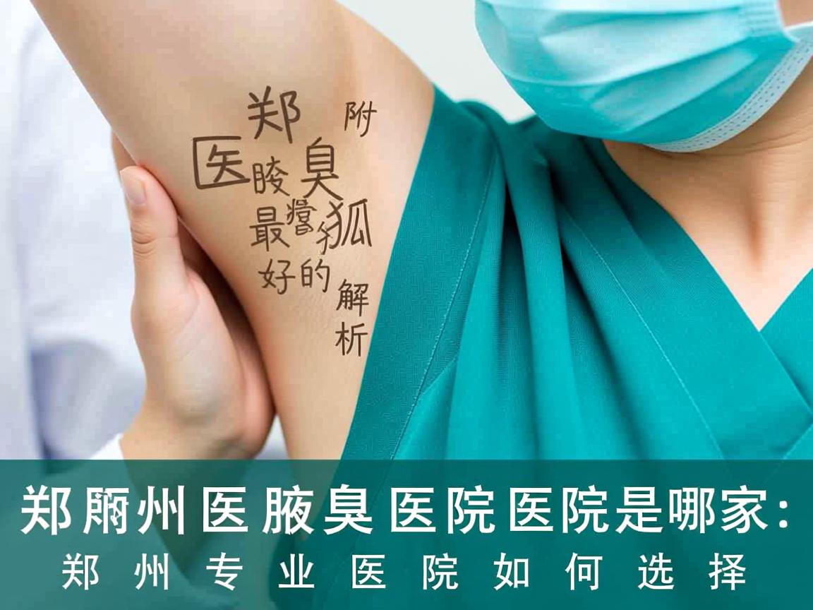 郑州附医腋臭医院解析，郑州治狐臭最好的医院是哪家，郑州专业医院如何选择