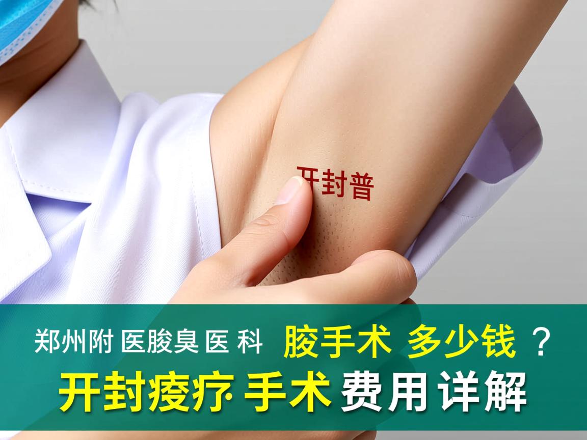郑州附医腋臭医院科普，开封腋臭手术多少钱？开封腋臭手术费用详解