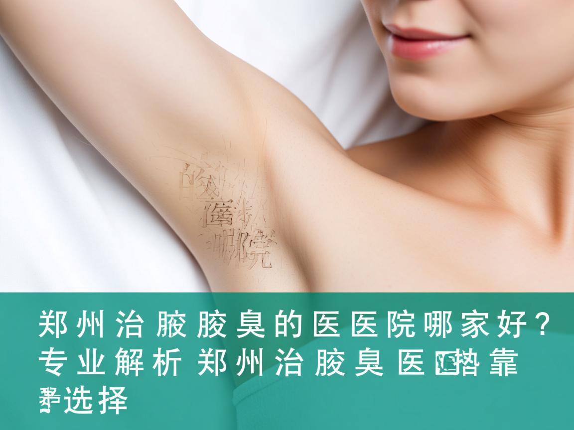 郑州治腋臭的医院哪家好？专业解析郑州治腋臭医院的靠谱选择