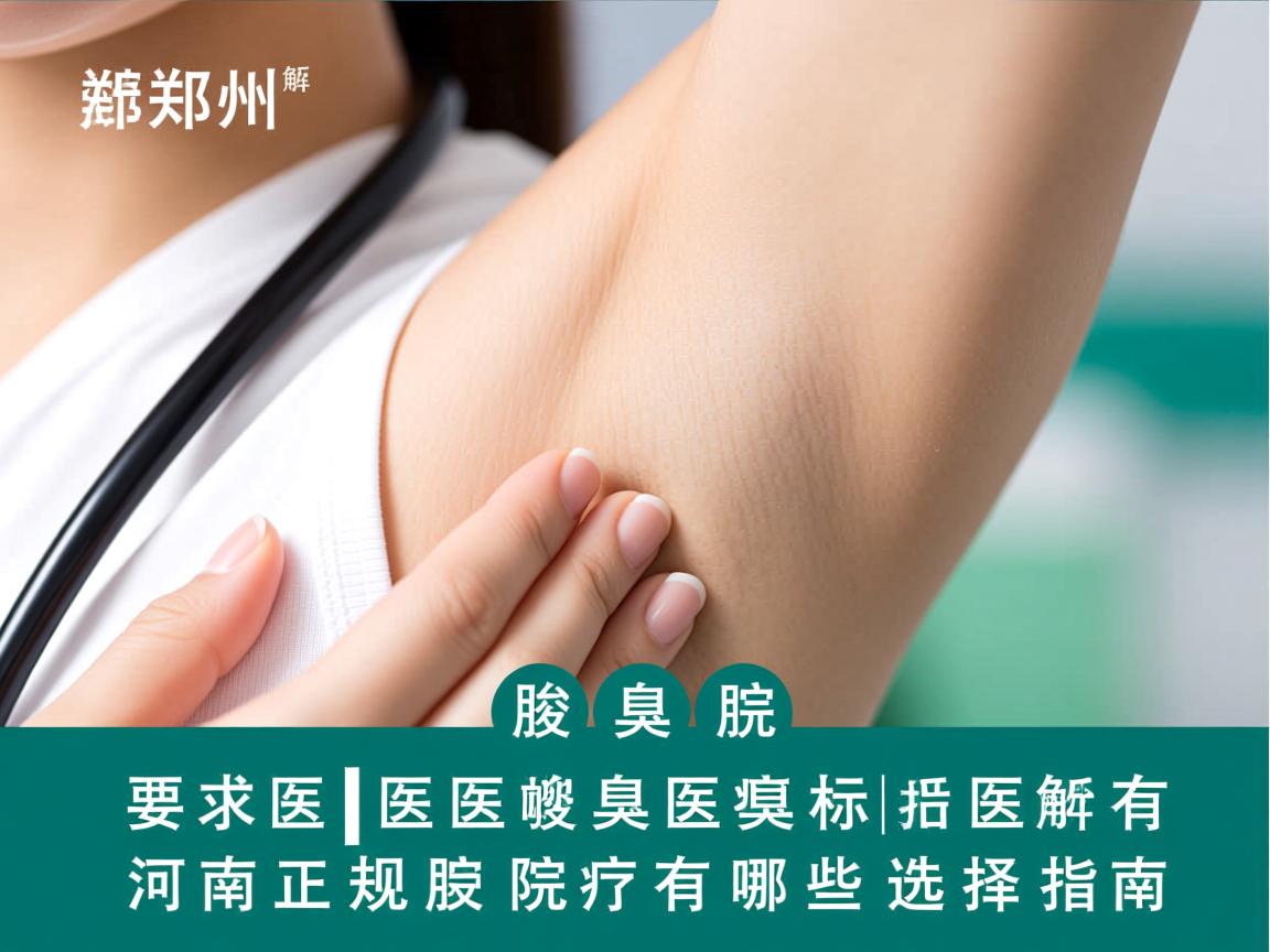 郑州附医腋臭医院解析，河南正规腋臭医院有哪些选择指南