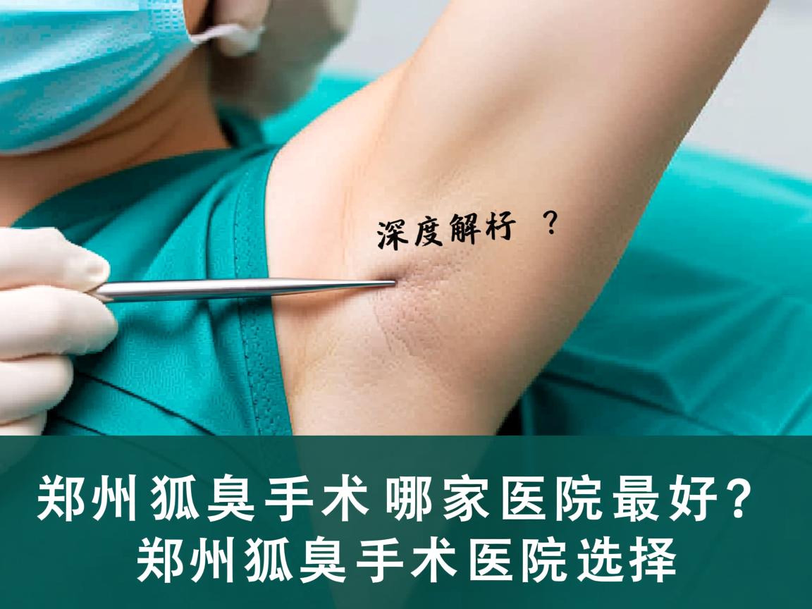 郑州狐臭手术哪家医院最好？深度解析郑州狐臭手术医院选择