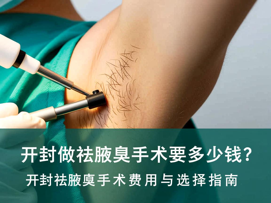 在开封做祛腋臭手术要多少钱？开封祛腋臭手术费用与选择指南