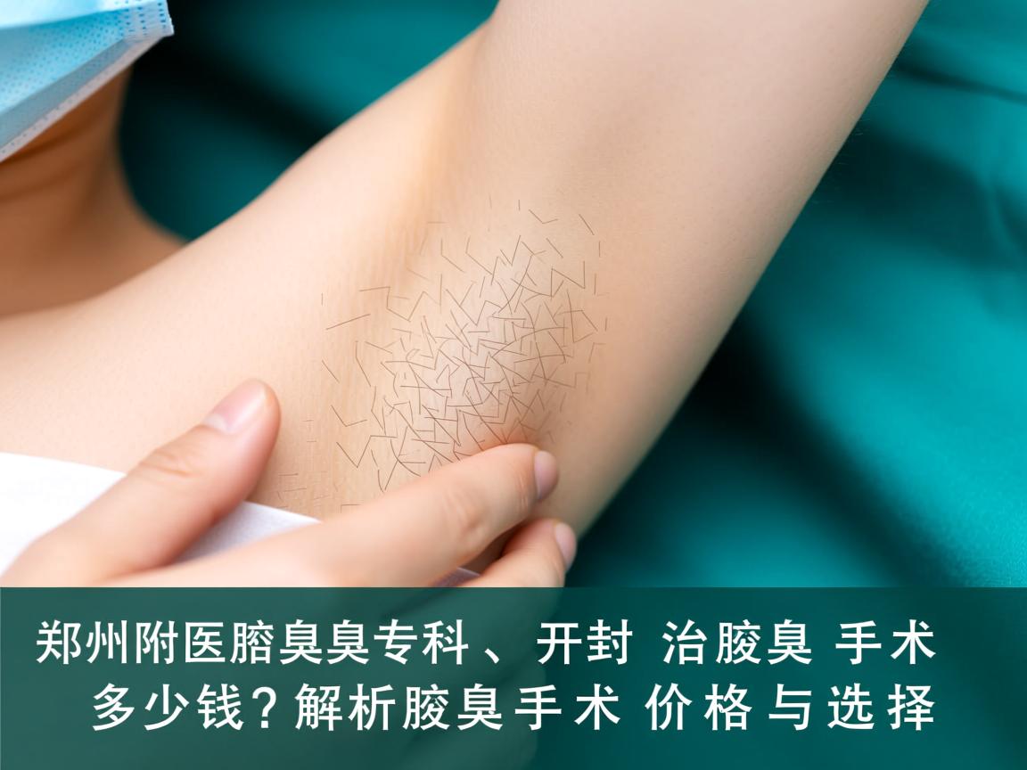 郑州附医腋臭专科，开封治腋臭手术多少钱？解析腋臭手术价格与选择