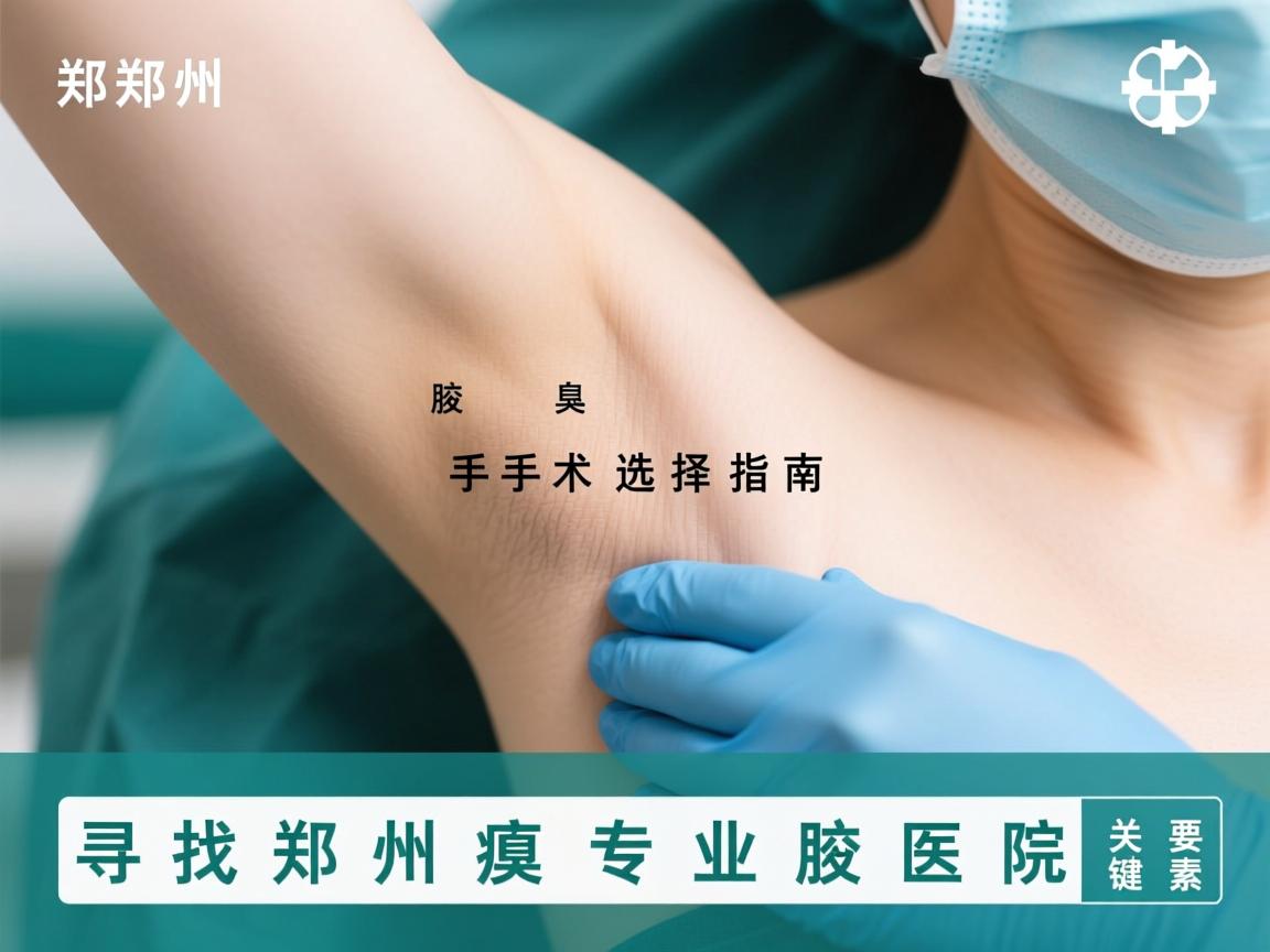 郑州腋臭手术选择指南，寻找郑州专业腋臭医院的关键要素