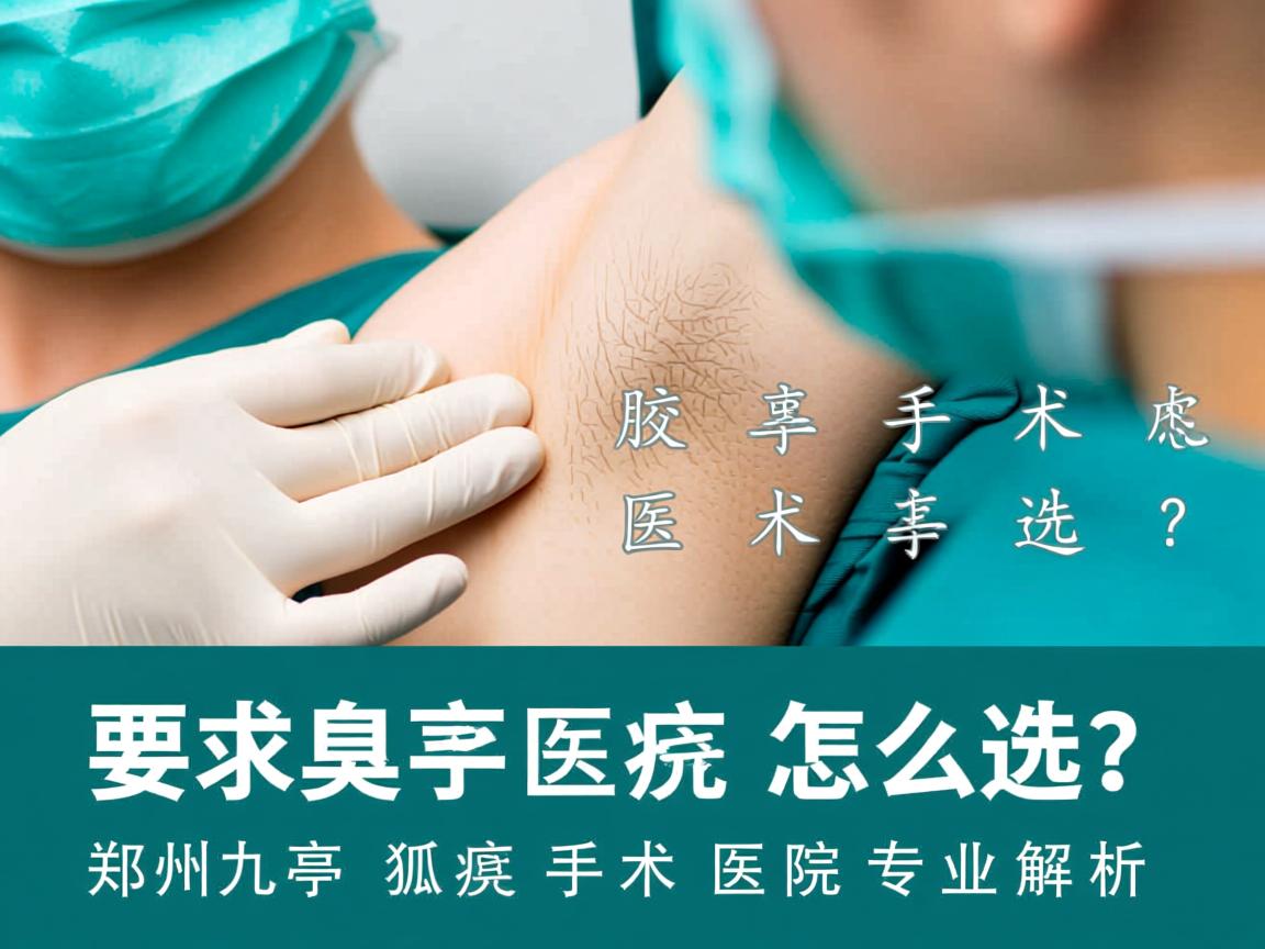 腋臭手术医院怎么选?郑州九亭狐臭手术医院专业解析 腋臭手术医院怎么选?郑州九亭狐臭手术医院专业解析