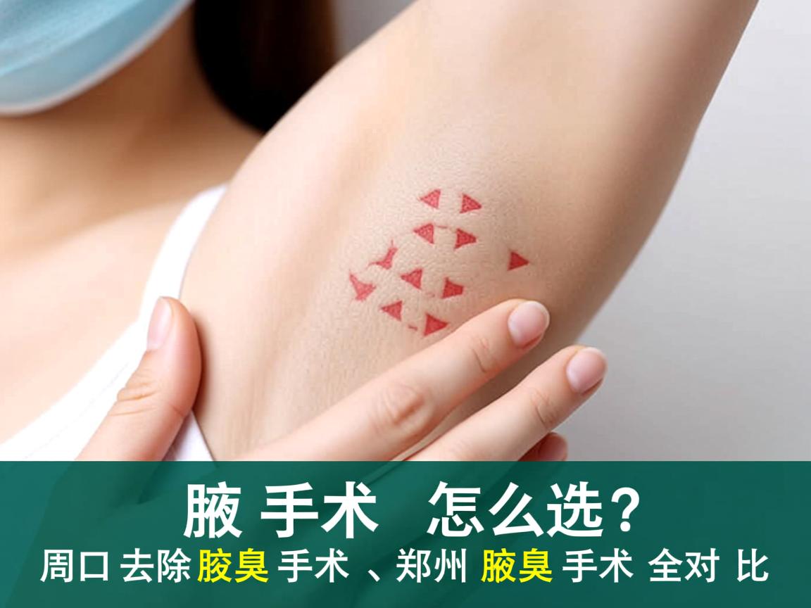 腋臭手术怎么选？周口去除腋臭手术、郑州腋臭手术全对比