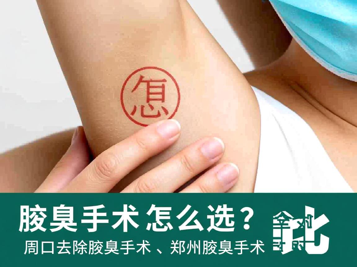 腋臭手术怎么选？周口去除腋臭手术、郑州腋臭手术全对比