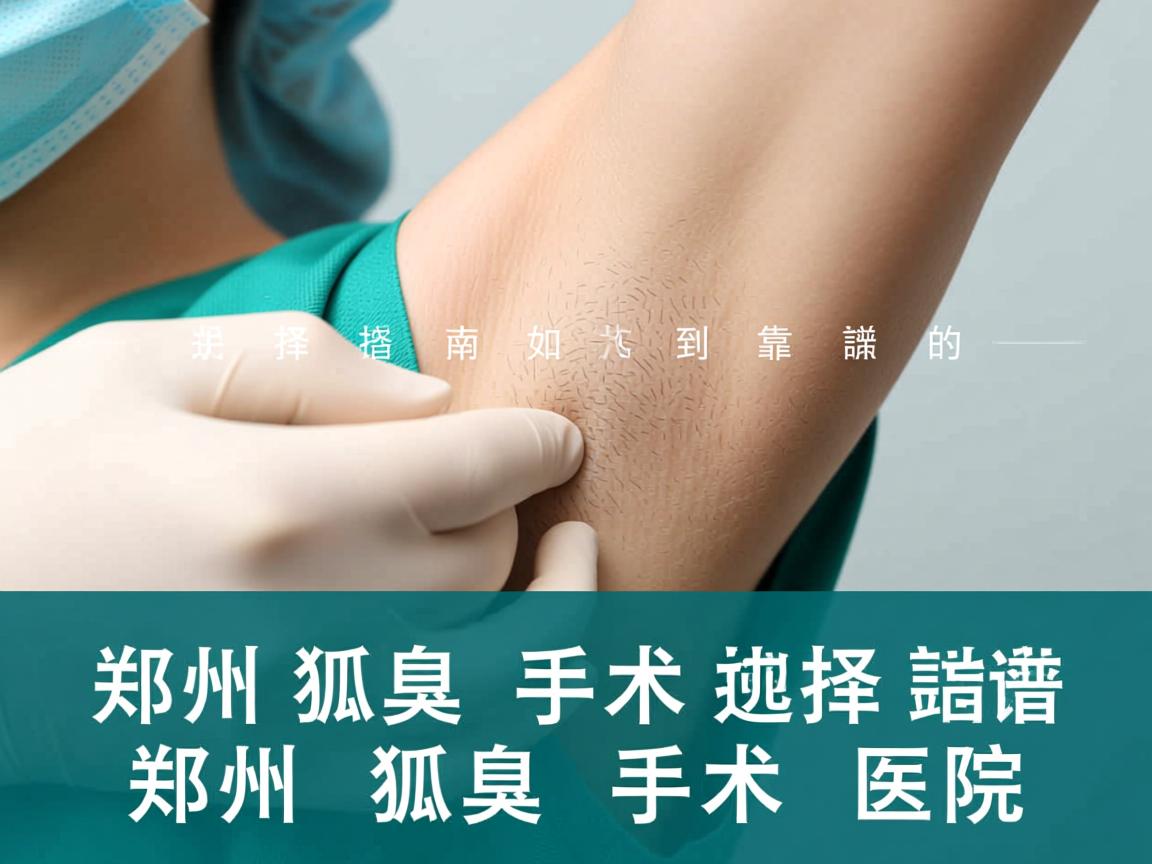 郑州狐臭手术选择指南，如何找到靠谱的郑州狐臭手术医院