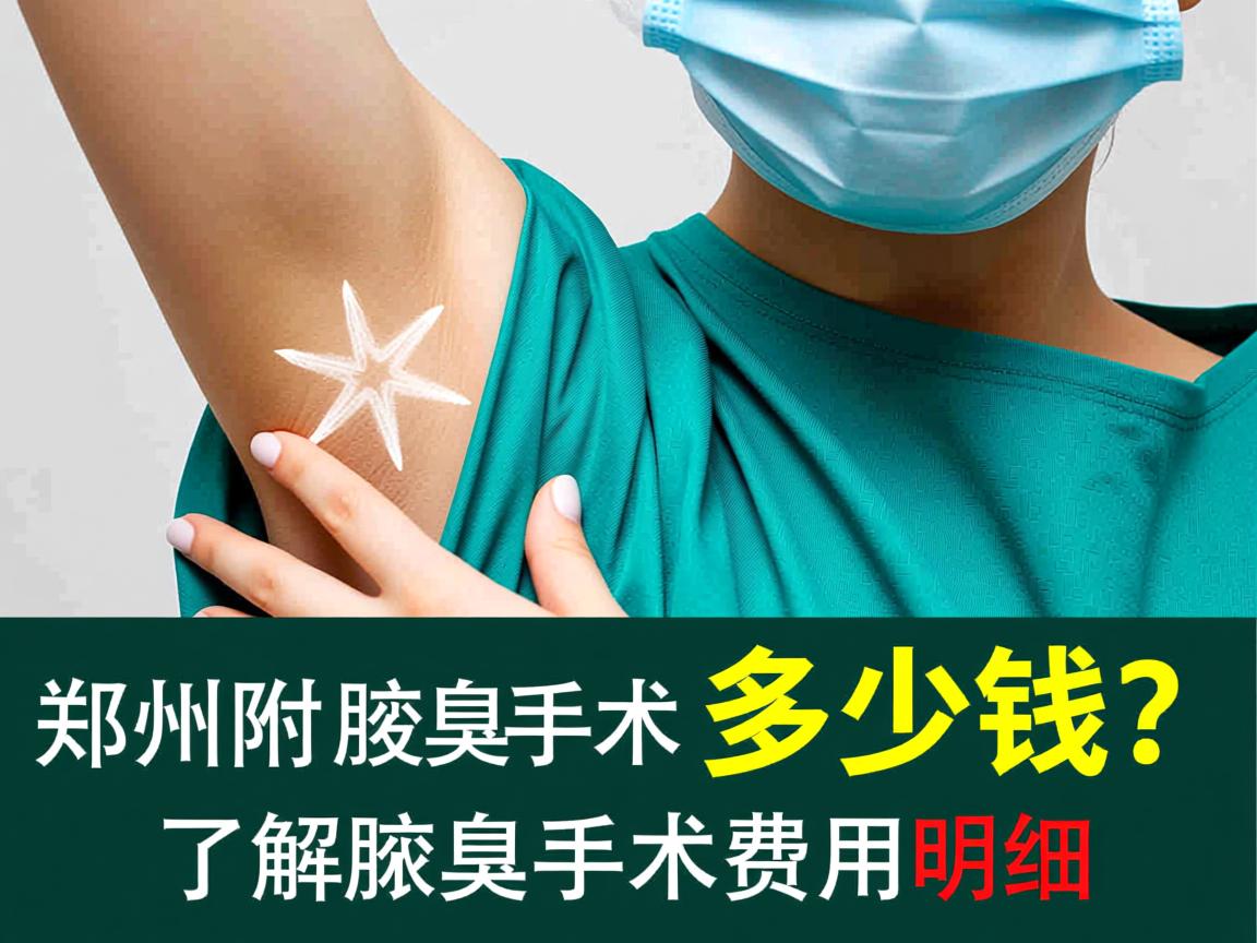 郑州附医腋臭手术多少钱？了解腋臭手术费用明细