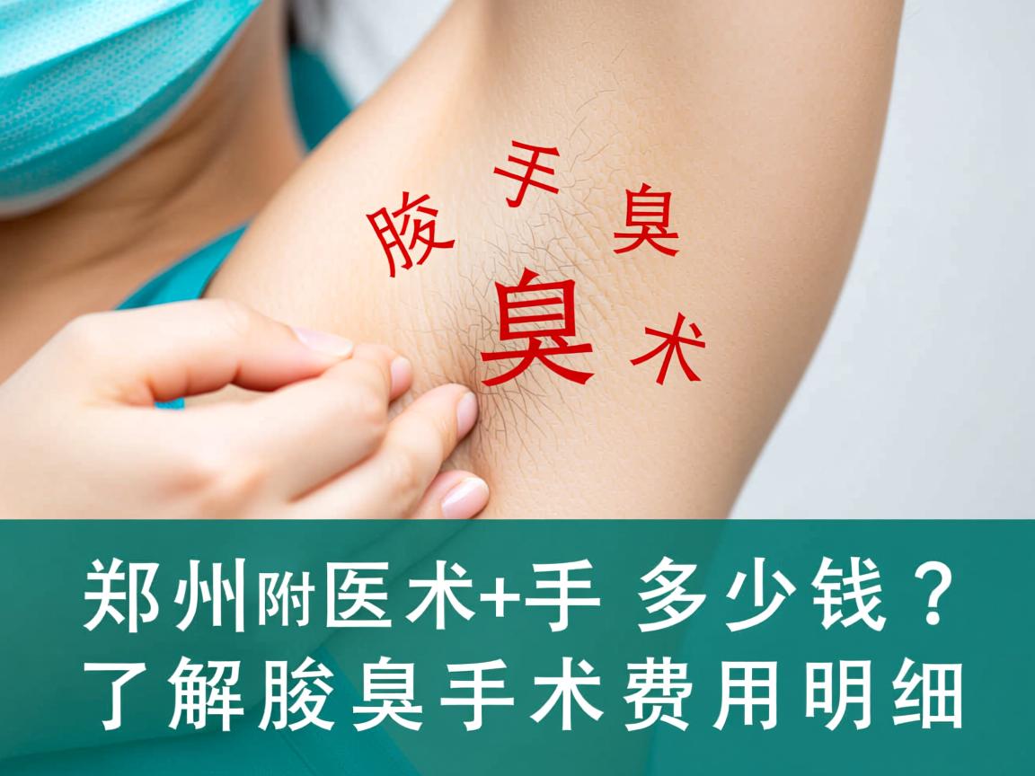 郑州附医腋臭手术多少钱？了解腋臭手术费用明细