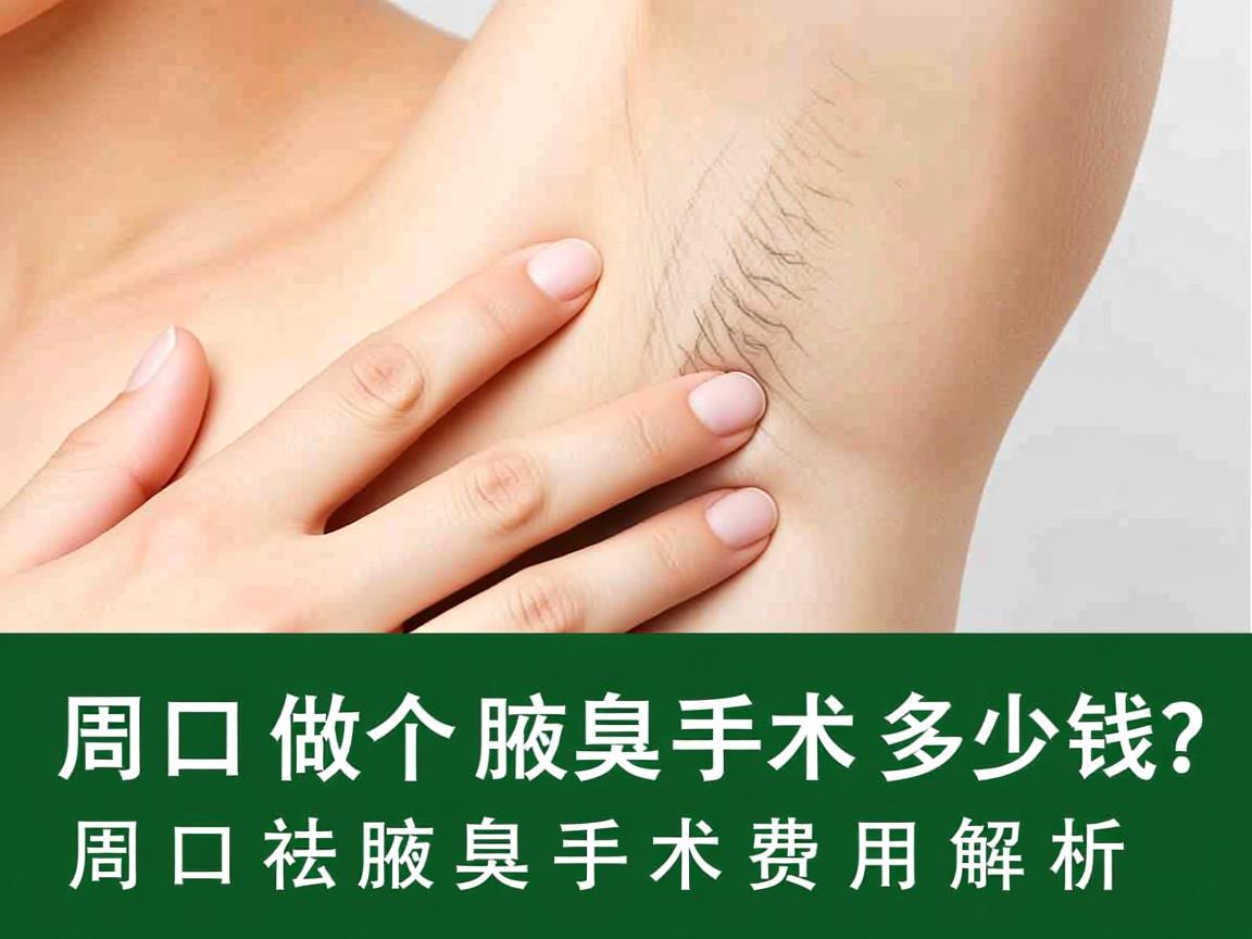 周口做个祛腋臭手术多少钱？周口祛腋臭手术费用解析