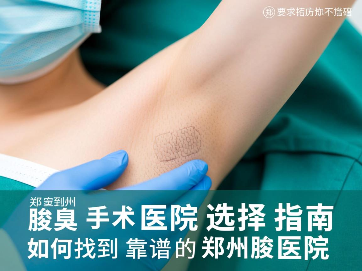 郑州腋臭手术医院选择指南,如何找到靠谱的郑州腋臭医院 郑州腋臭手术医院选择指南,如何找到靠谱的郑州腋臭医院