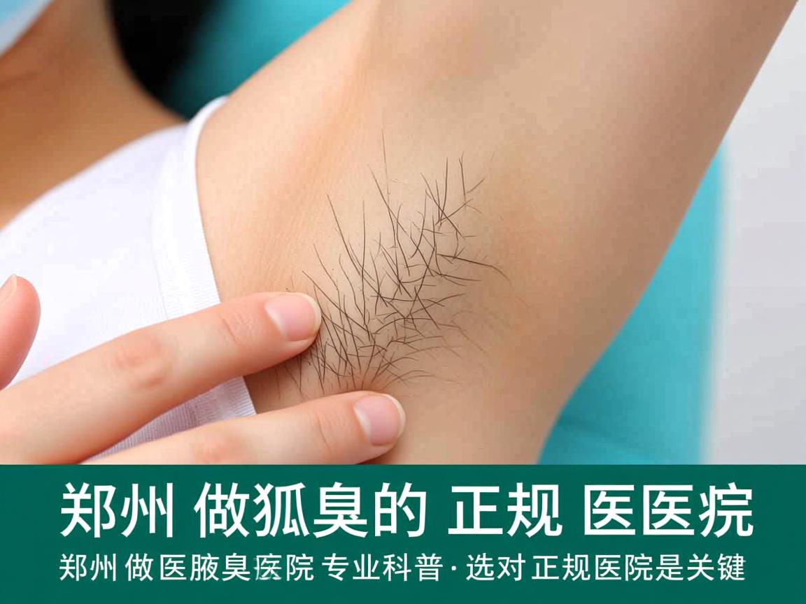 郑州做狐臭的正规医院，郑州附医腋臭医院专业科普，选对正规医院是关键