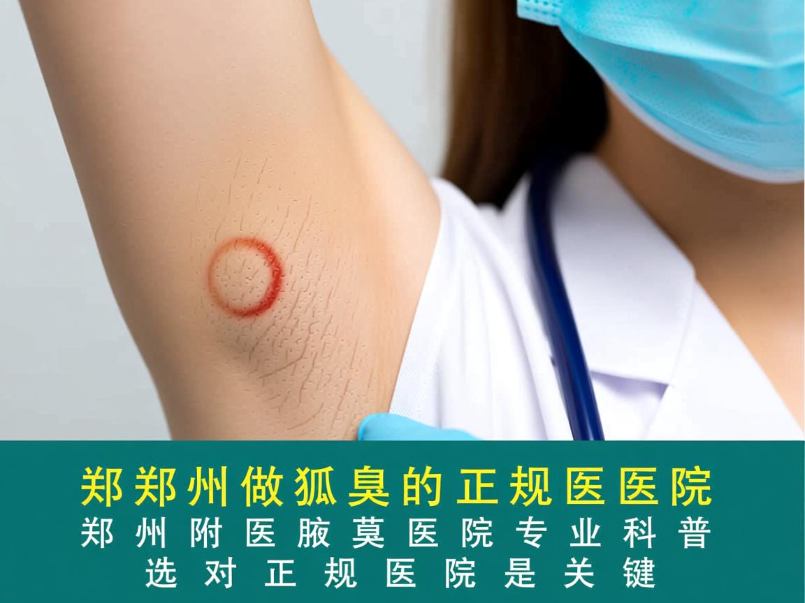 郑州做狐臭的正规医院，郑州附医腋臭医院专业科普，选对正规医院是关键