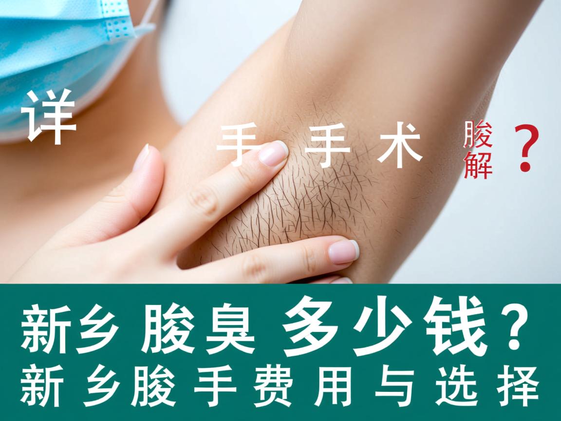新乡腋臭手术多少钱？详解新乡腋臭手术费用与选择