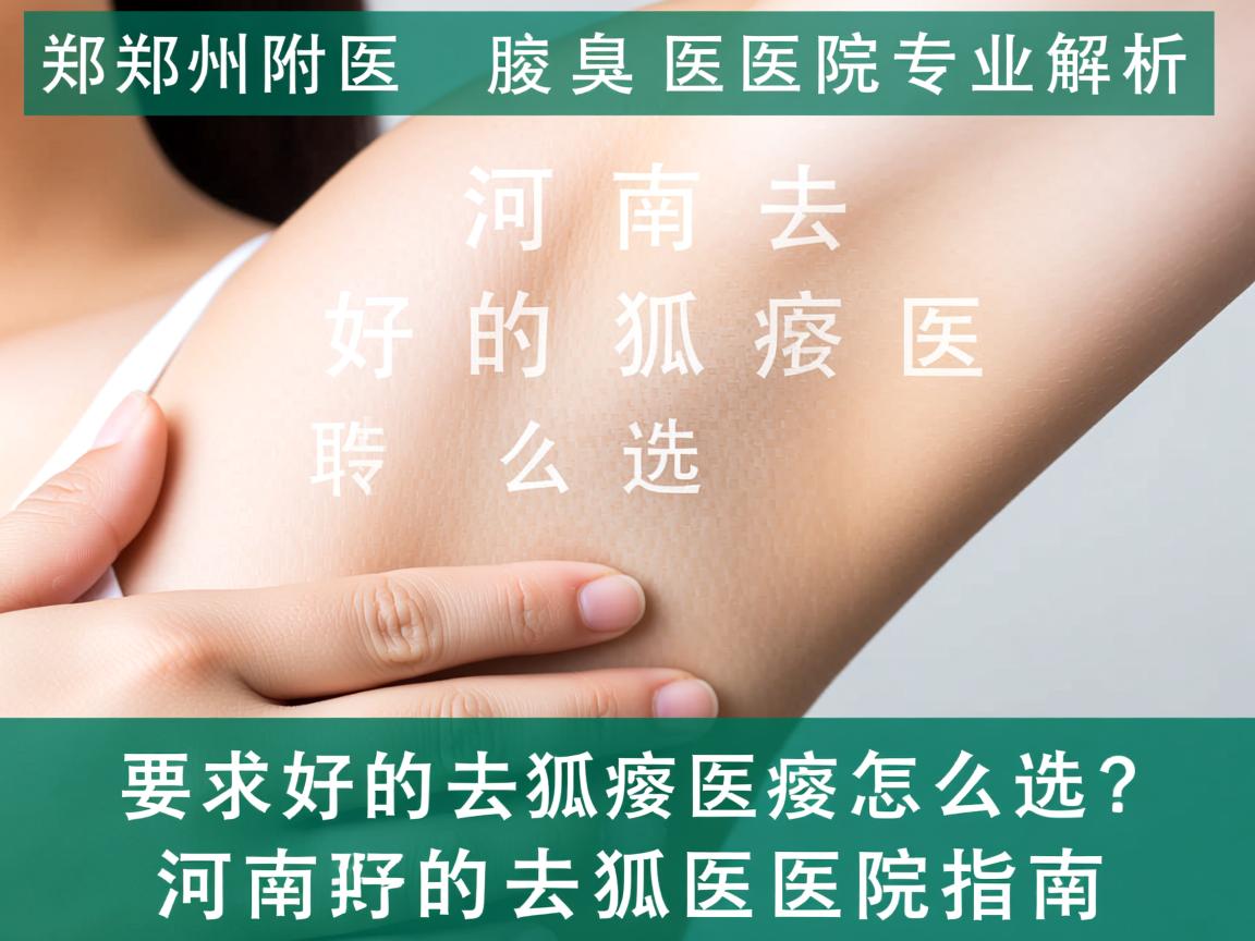郑州附医腋臭医院专业解析，河南好的去狐臭医院怎么选？河南好的去狐臭医院指南