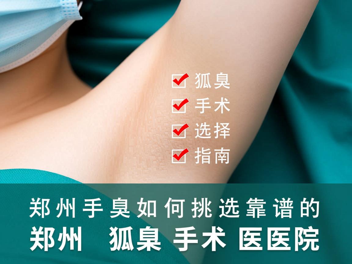 郑州狐臭手术选择指南，如何挑选靠谱的郑州狐臭手术医院