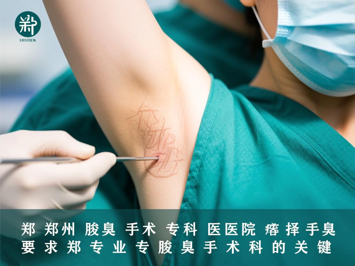 郑州腋臭手术专科医院，选择郑州专业腋臭手术专科的关键