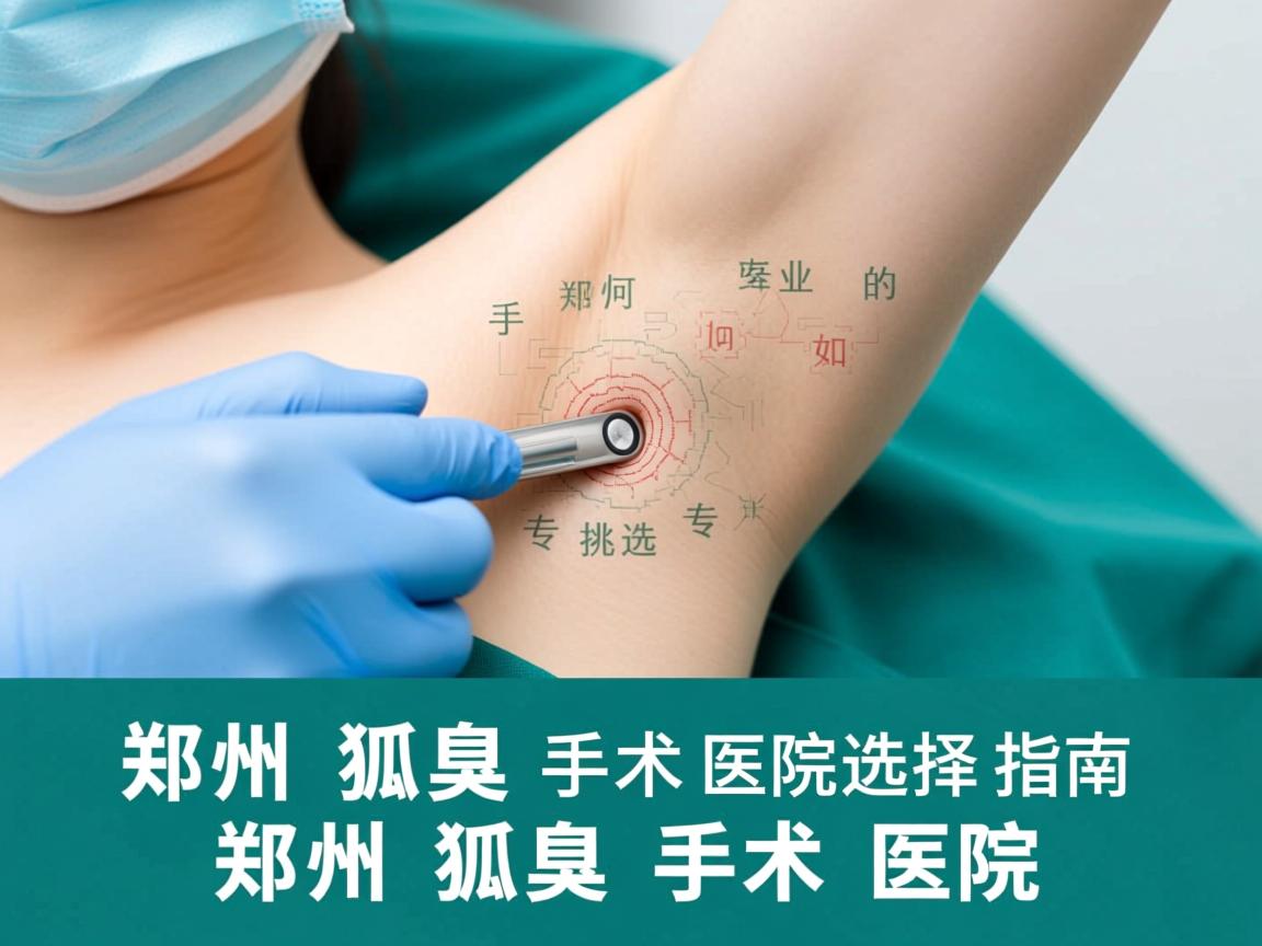 郑州狐臭手术医院选择指南，如何挑选专业的郑州狐臭手术医院