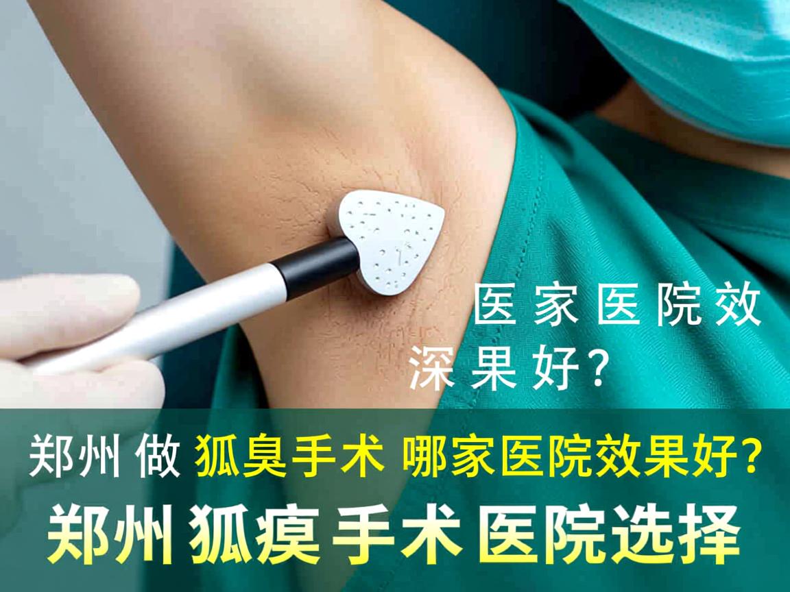郑州做狐臭手术哪家医院效果好？深度解析郑州狐臭手术医院选择