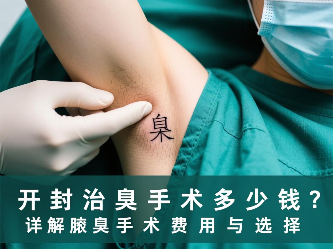 开封治疗腋臭手术多少钱？详解腋臭手术费用与选择