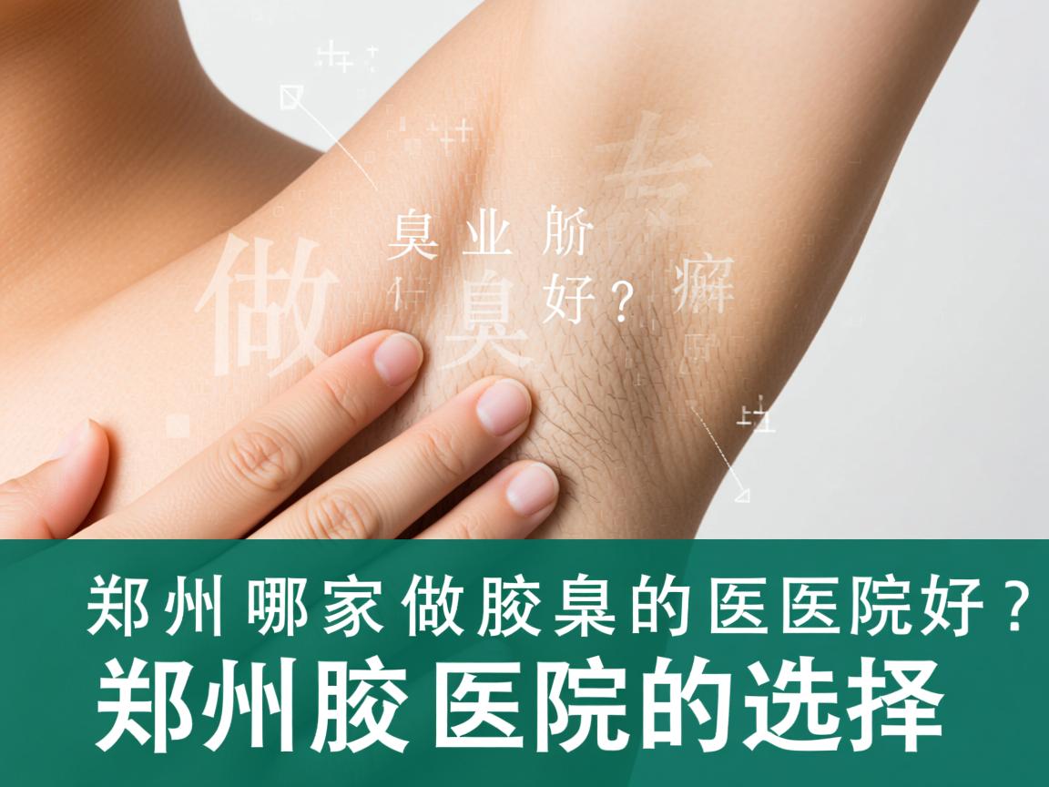郑州哪家做腋臭的医院好？专业解析郑州腋臭医院的选择