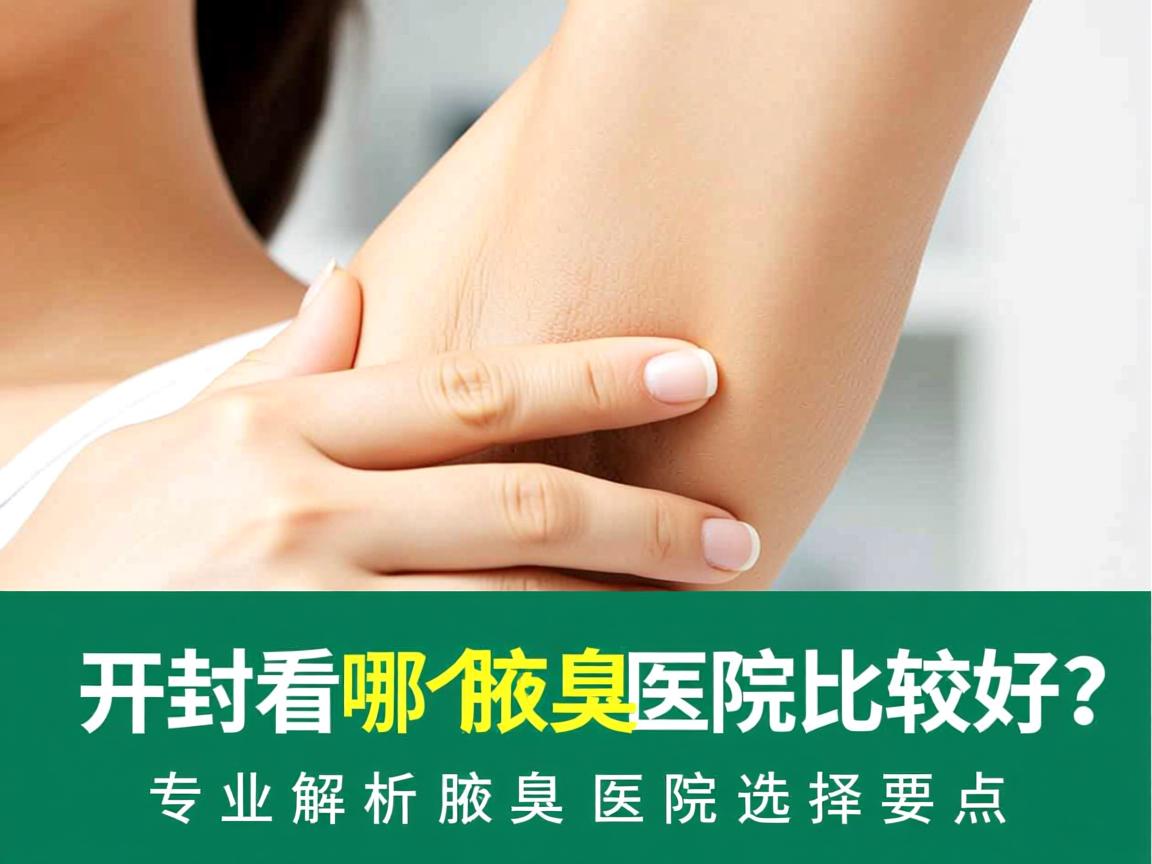 开封看腋臭哪个医院比较好？专业解析腋臭医院选择要点