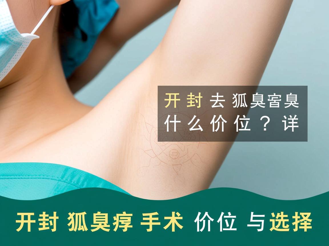 开封去狐臭什么价位？详解开封狐臭手术价位与选择
