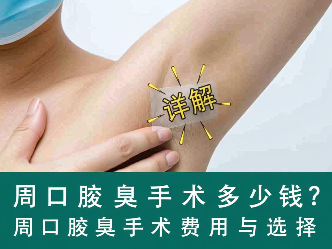 周口腋臭手术多少钱？详解周口腋臭手术费用与选择