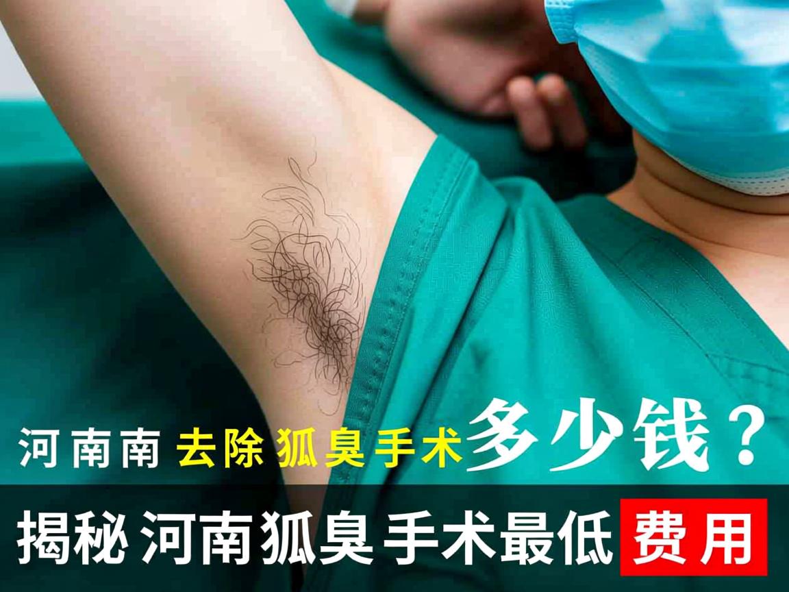 河南去除狐臭手术多少钱？揭秘河南狐臭手术最低费用