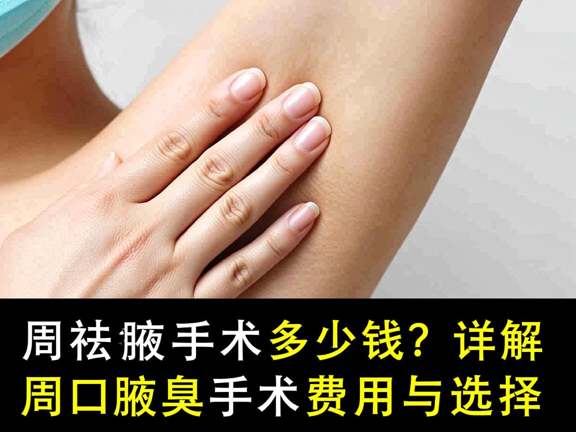 周口祛腋臭手术多少钱？详解周口腋臭手术费用与选择