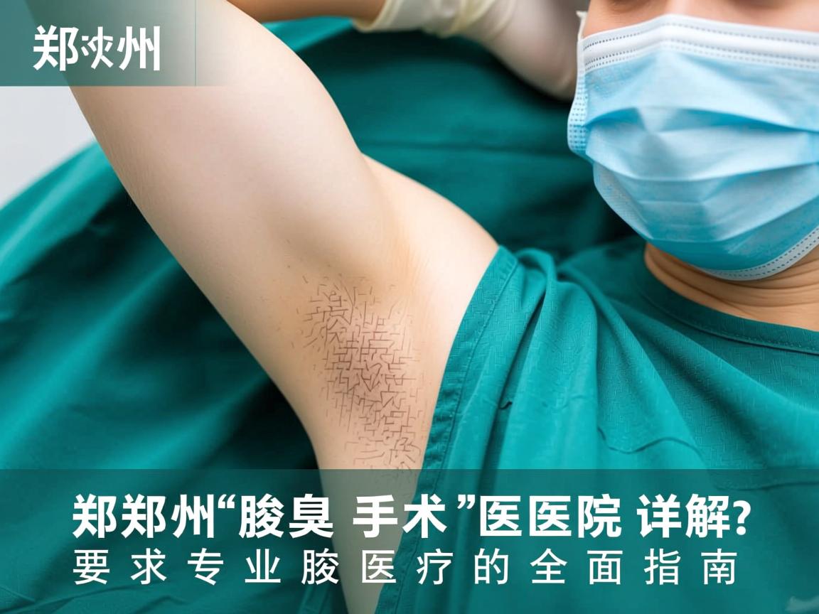 郑州腋臭手术医院详解，郑州专业腋臭医疗的全面指南