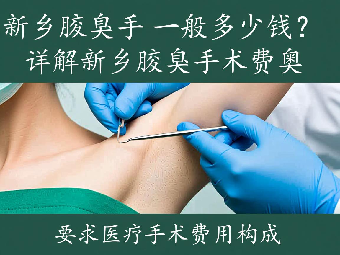 新乡腋臭手术一般多少钱？详解新乡腋臭手术费用构成