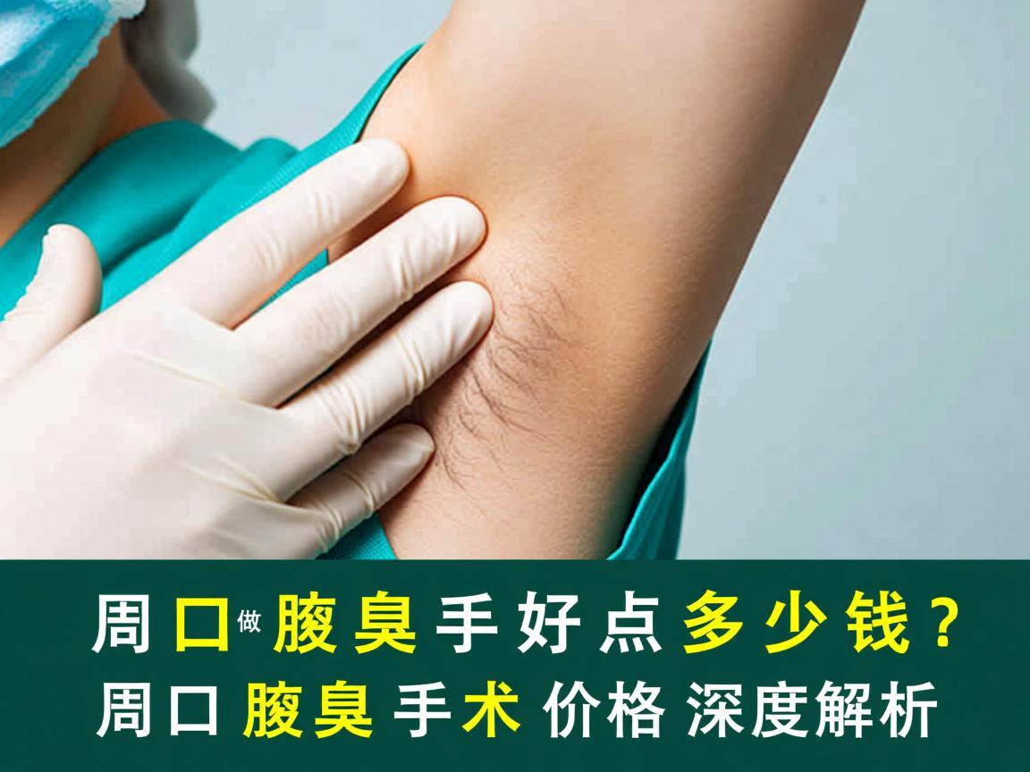 周口做腋臭手术好点多少钱？周口腋臭手术价格深度解析