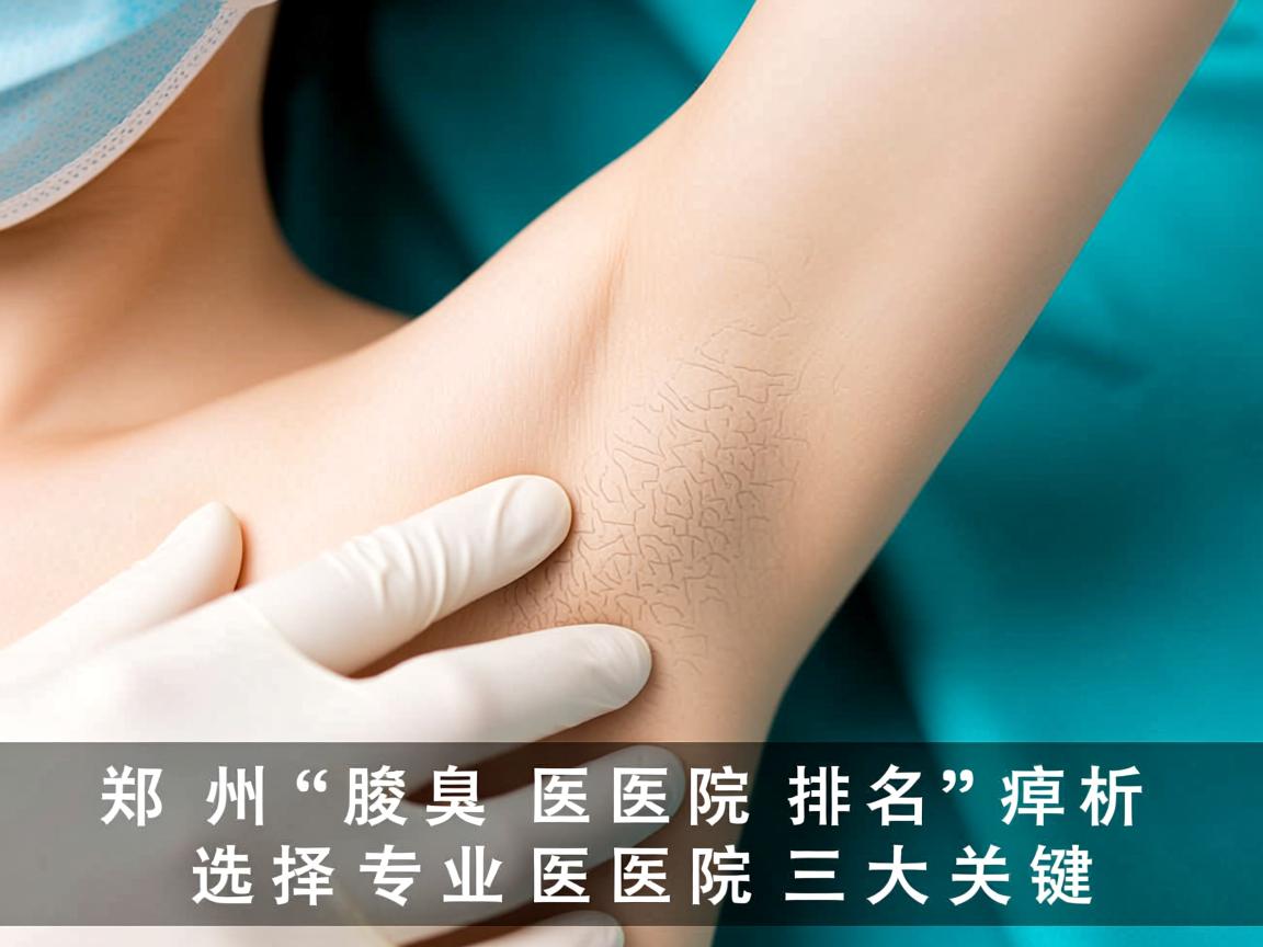郑州腋臭医院排名解析，选择专业腋臭医院的三大关键