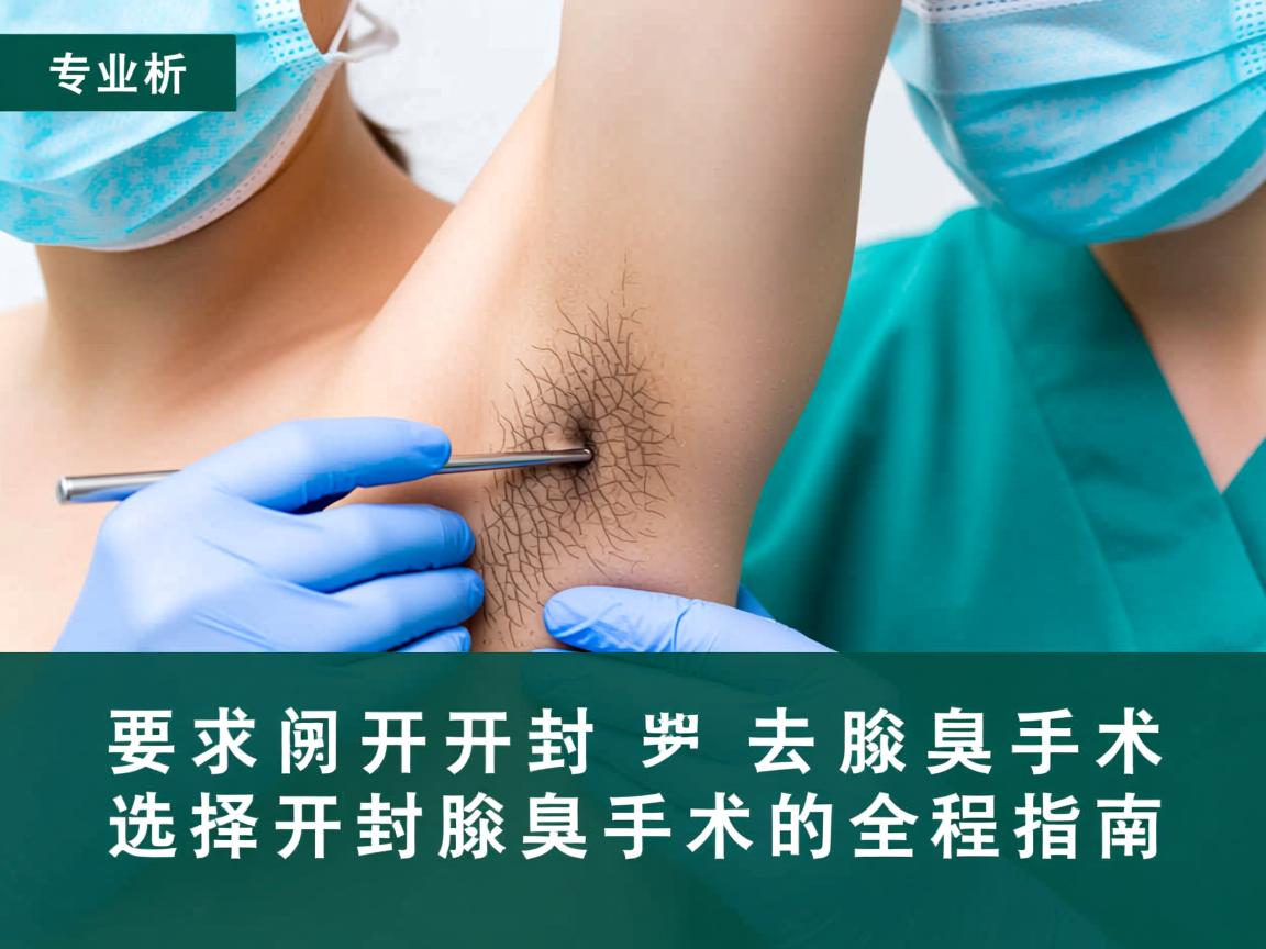 专业解析开封去腋臭手术，选择开封腋臭手术的全程指南