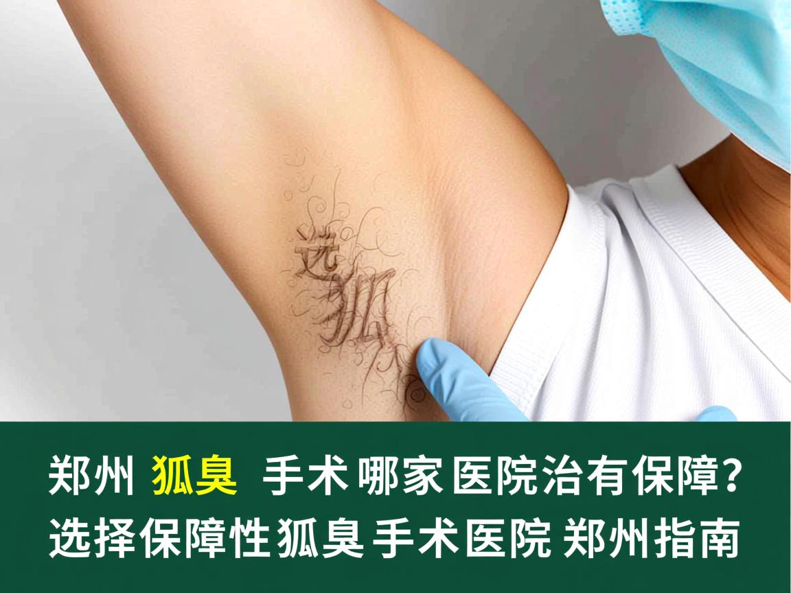 郑州狐臭手术哪家医院治有保障？选择保障性狐臭手术医院的郑州指南