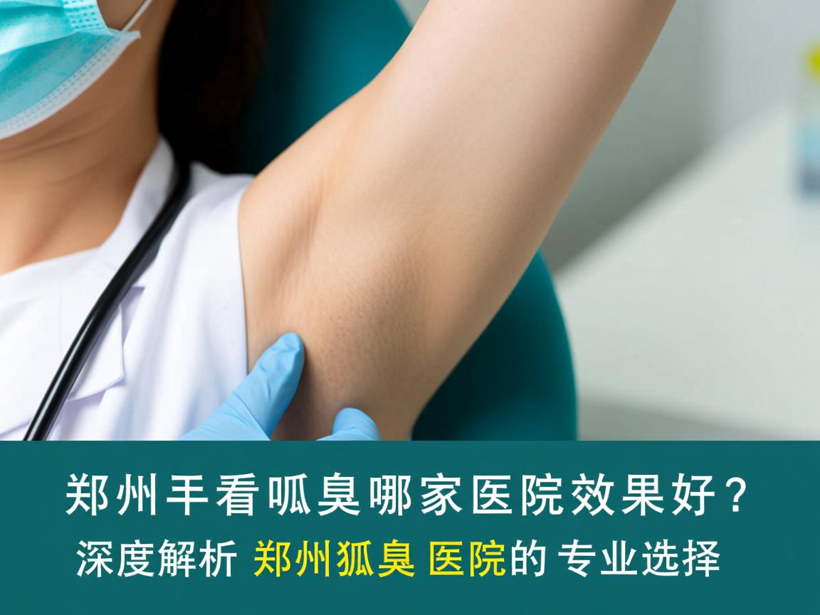 郑州看狐臭哪家医院效果好？深度解析郑州狐臭医院的专业选择