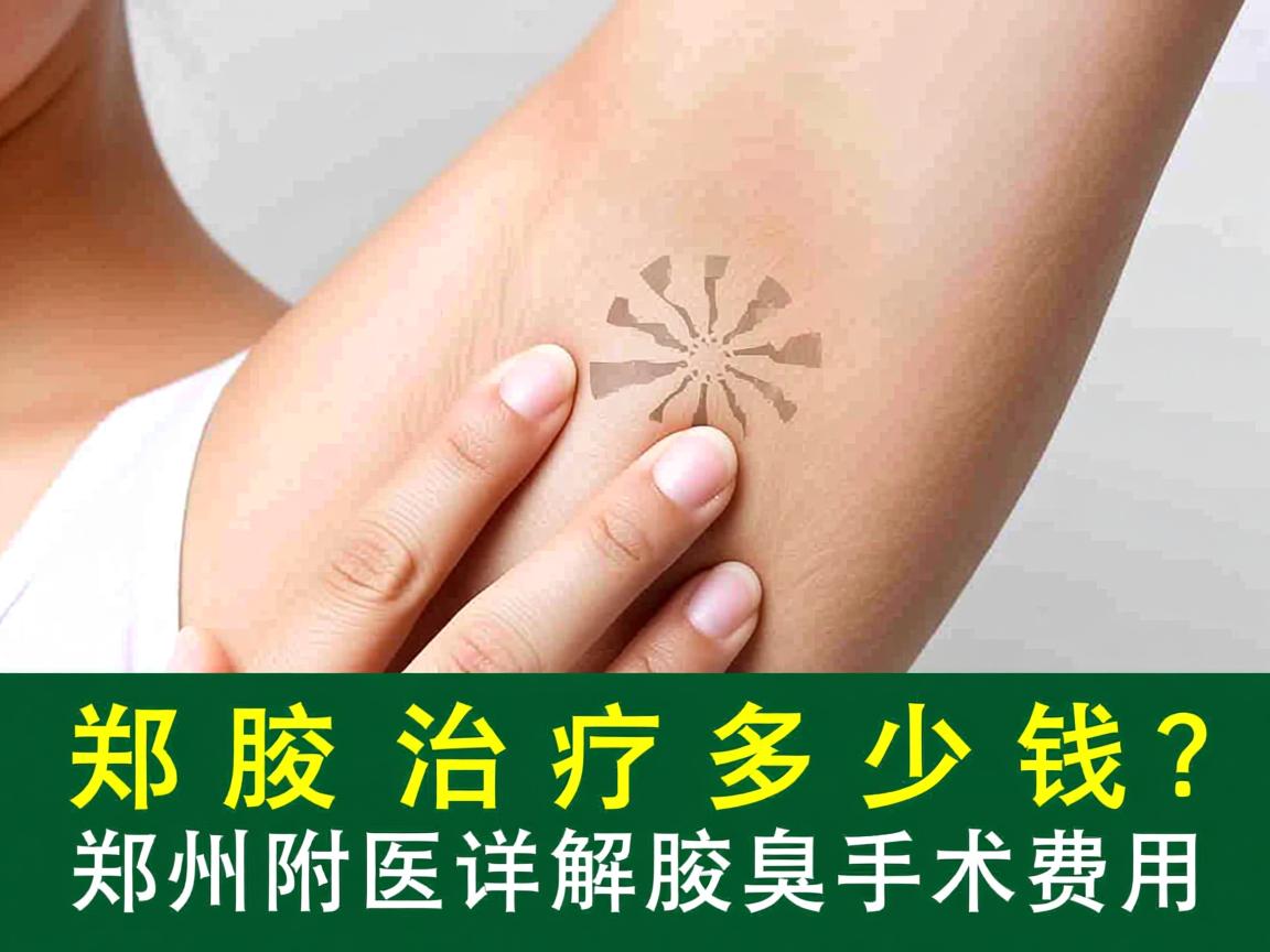 郑州腋臭治疗多少钱？郑州附医详解腋臭手术费用