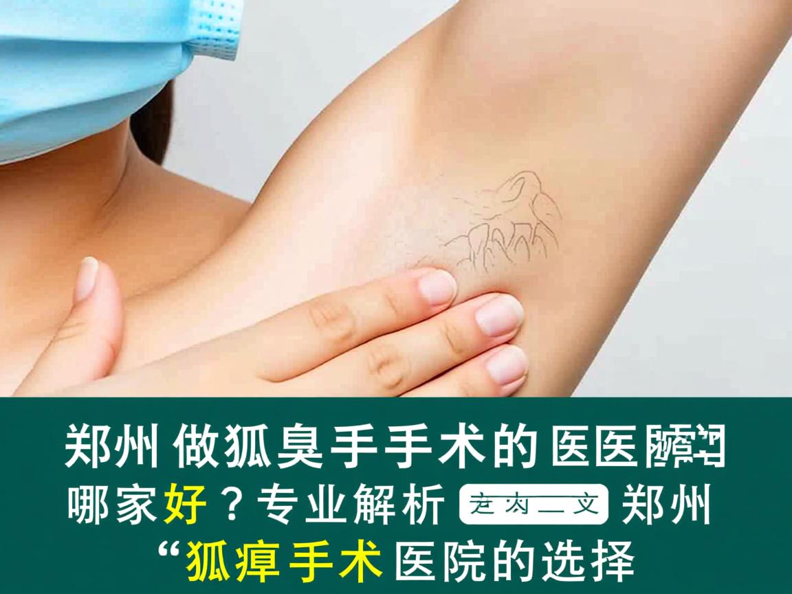 郑州做狐臭手术的医院哪家好？专业解析郑州狐臭手术医院的选择