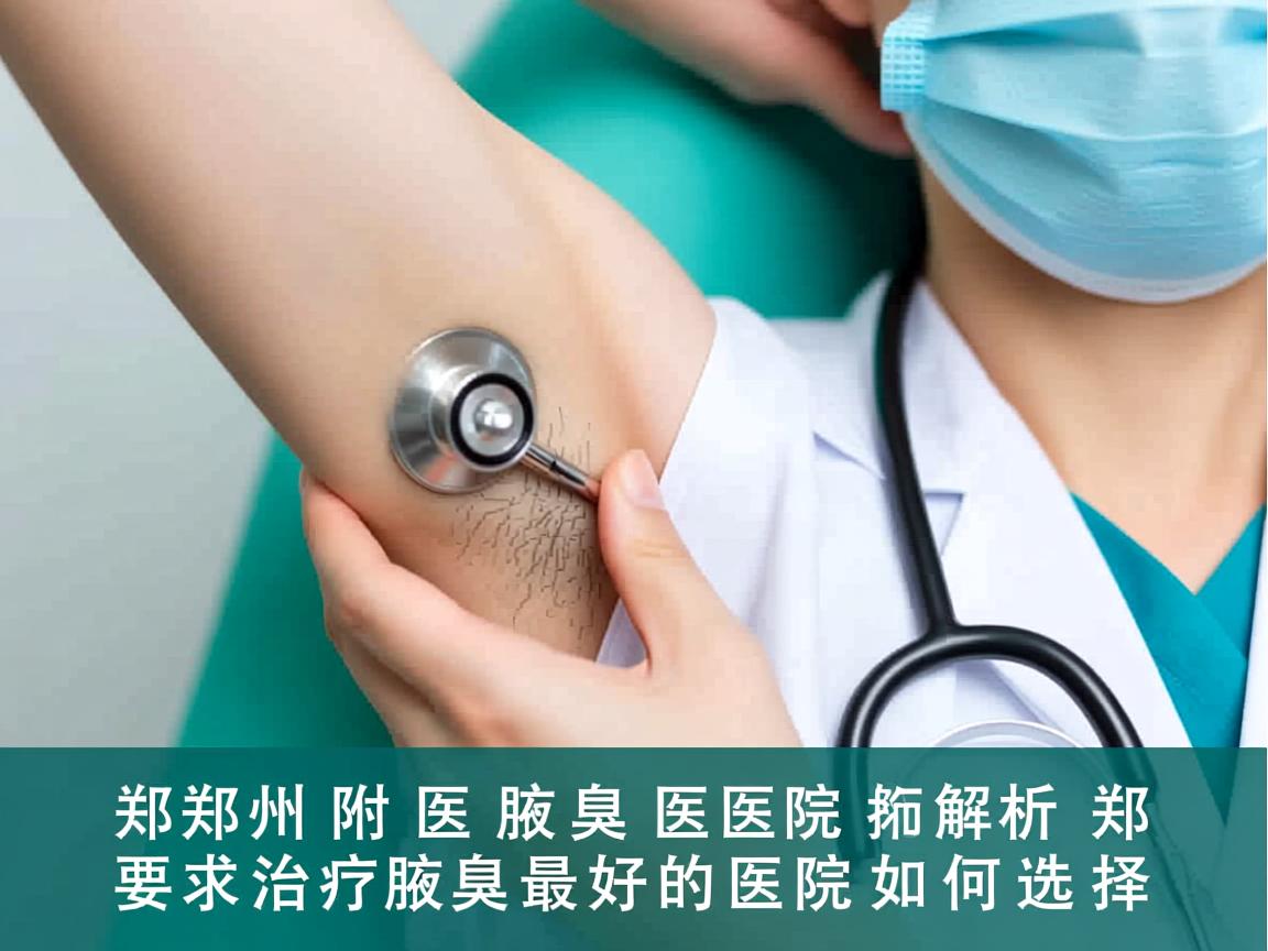 郑州附医腋臭医院解析，郑州治疗腋臭最好的医院如何选择